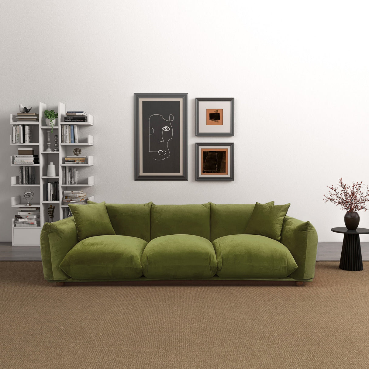 Arlo  Olive Green Velvet Sofa - AFC02082 - 