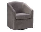 Arlo Upholstered Swivel Barrel Chair, Fog Velvet - ARO850CF