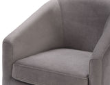 Arlo Upholstered Swivel Barrel Chair, Fog Velvet - ARO850CF