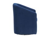 Arlo Upholstered Swivel Barrel Chair, Indigo Velvet from Steve Silver - Luna Furniture