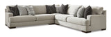 Artsie 3-Piece Sectional with Ottoman in Ash - PKG013113