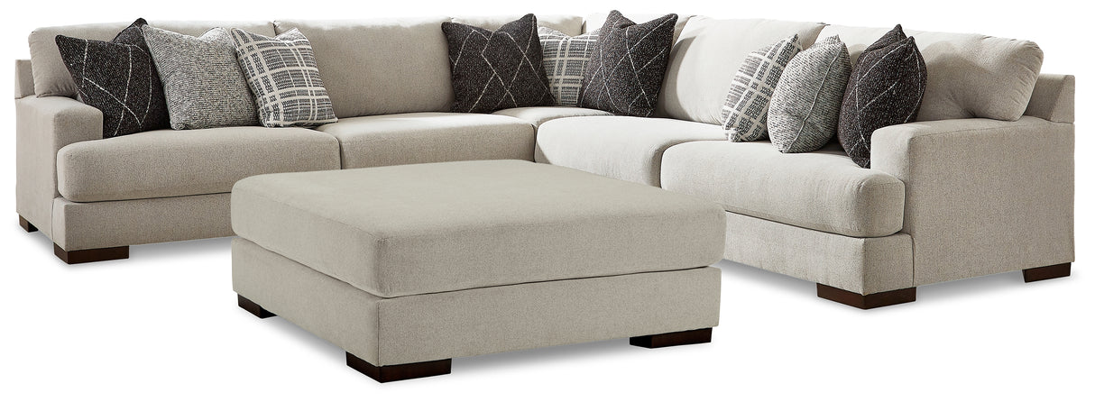 Artsie 3-Piece Sectional with Ottoman in Ash - PKG013113