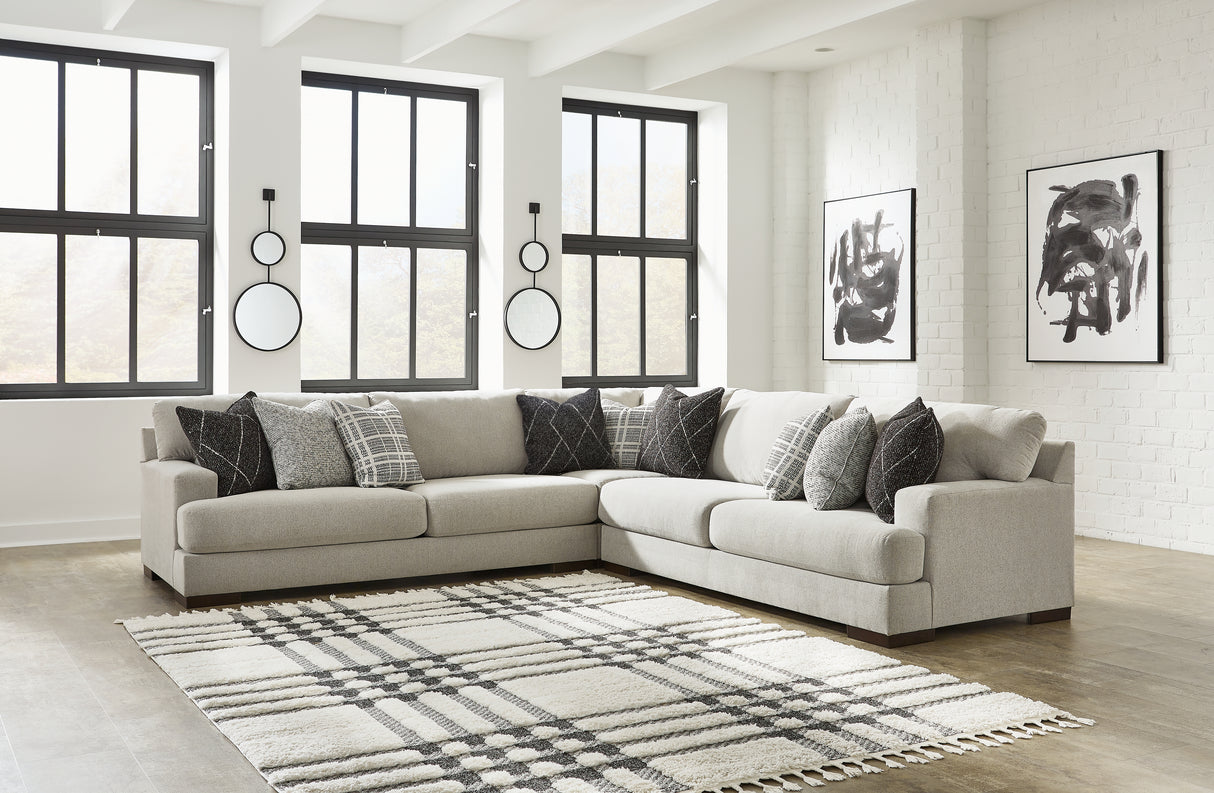 Artsie 3-Piece Sectional with Ottoman in Ash - PKG013113