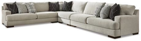 Artsie 4-Piece Sectional with Ottoman in Ash - PKG013114