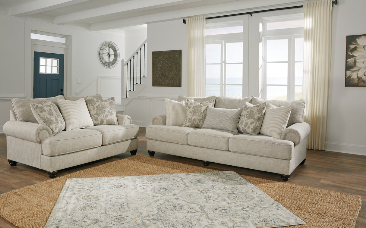 Asanti Sofa and Loveseat in Fog from Ashley - Luna Furniture