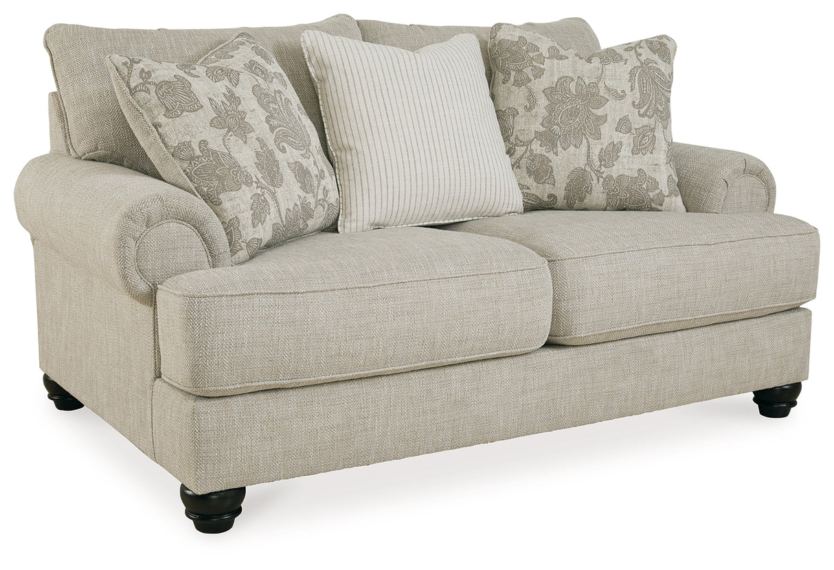 Asanti Sofa and Loveseat in Fog from Ashley - Luna Furniture