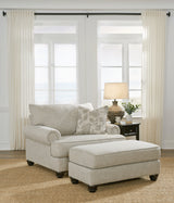 Asanti Sofa, Loveseat, Chair and Ottoman in Fog from Ashley - Luna Furniture