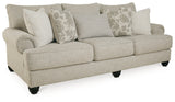 Asanti Sofa, Loveseat, Chair and Ottoman in Fog from Ashley - Luna Furniture