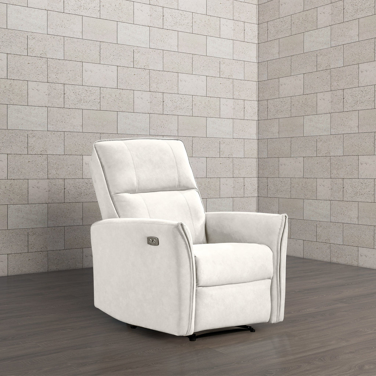 Asheville Cream Suede Recliner Chair - RCL01000101