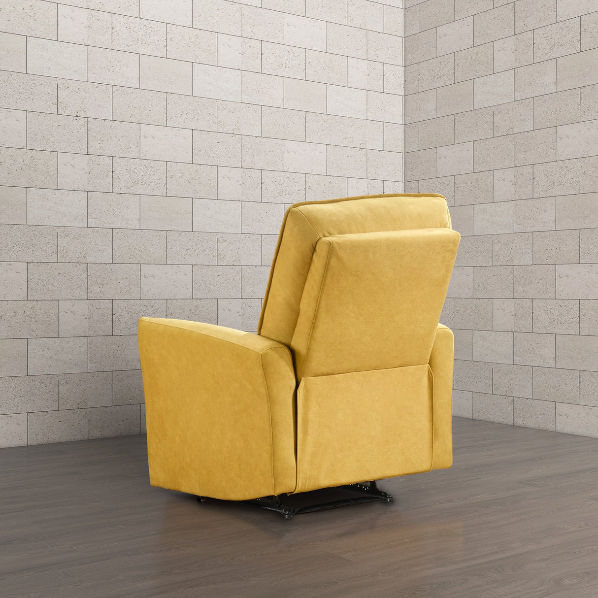 Asheville Dark Yellow Suede Recliner Chair - RCL01000102