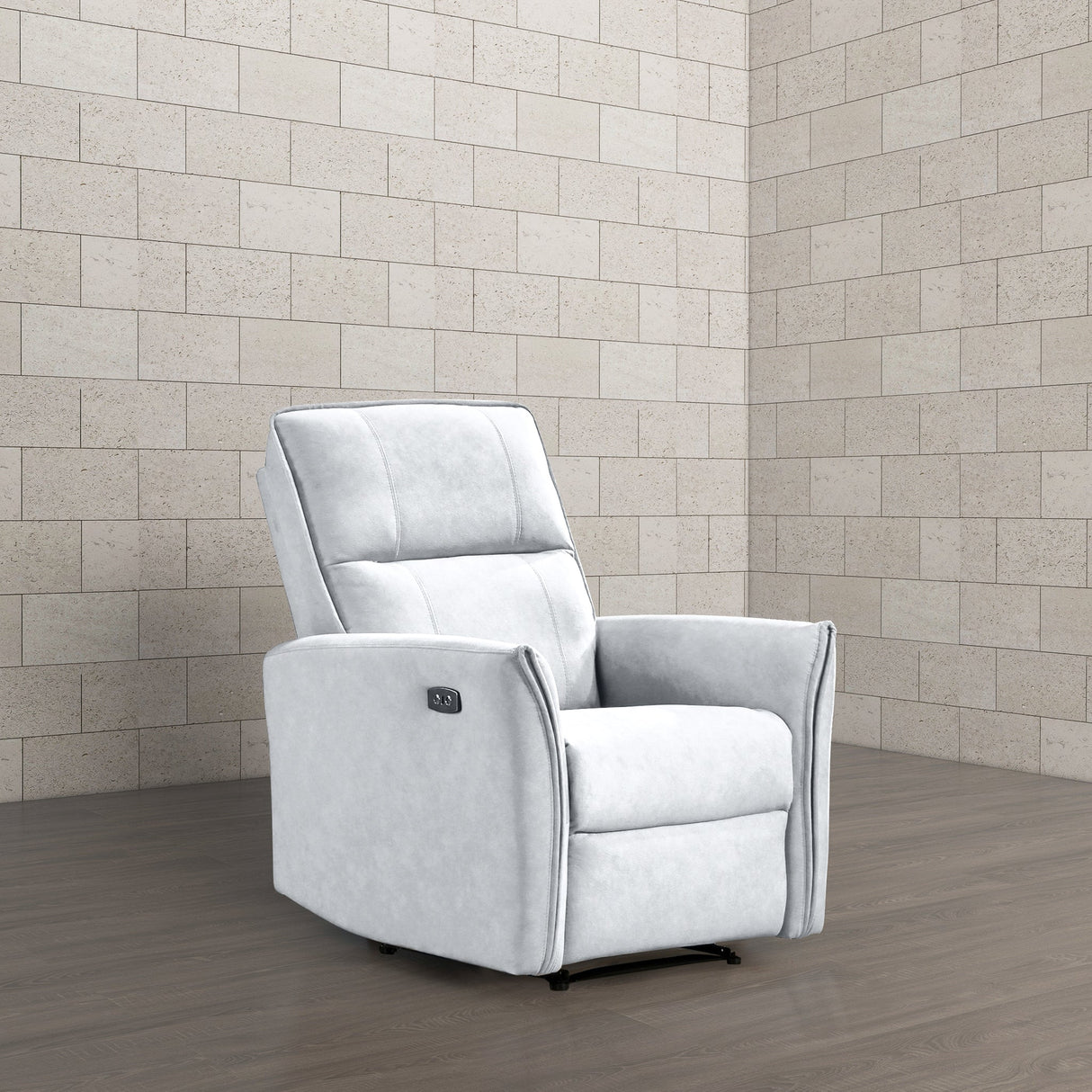 Asheville Grey Suede Recliner Chair - RCL01000103