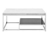 Aston 3-Piece White Marble Table Set(Coffee Table and 2 End Tables) from Steve Silver - Luna Furniture