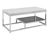 Aston 3-Piece White Marble Table Set(Coffee Table and 2 End Tables) from Steve Silver - Luna Furniture