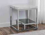 Aston White Marble End Table from Steve Silver - Luna Furniture