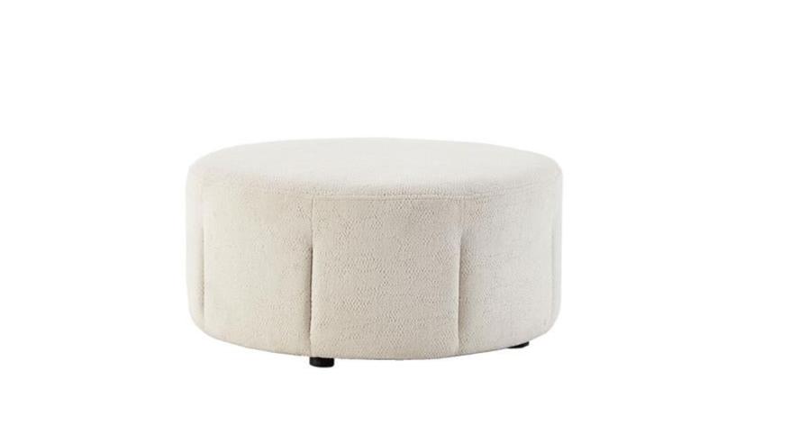 Atlanta Peru Cream Ottoman from Bellona - Luna Furniture