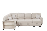 Atlantic Beige Sectional With Pull-Out Bed from Happy Homes - Luna Furniture