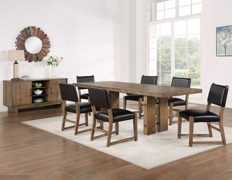 Atmore 5-Piece 96″ Dining Set(Table & 4 Side Chairs) - SET | ATM500TT | ATM500TB | ATM500S(4)