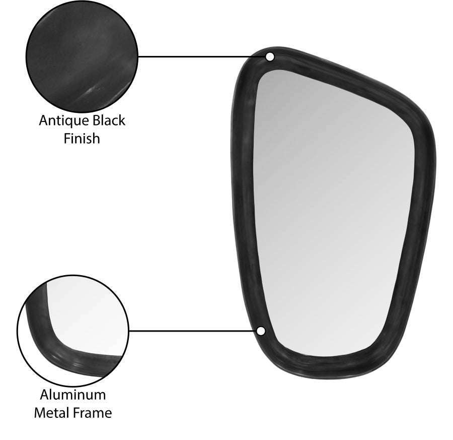 Auberge Mirror in Black from Meridian - Luna Furniture