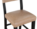 Aubrey 24″ Black Counter Chair with Camel Vegan Leather from Steve Silver - Luna Furniture