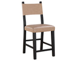 Aubrey 24″ Black Counter Chair with Camel Vegan Leather from Steve Silver - Luna Furniture