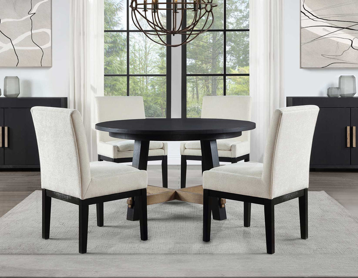 Aubrey 5-Piece 54″ Round Dining Table Set from Steve Silver - Luna Furniture