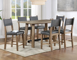 Aubrey 5-Piece 59.5″ Counter Dining Set, Driftwood Finish - SET | ABR400NPT | ABR500NCC(4)