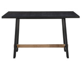 Aubrey 59.5″ Black Counter Table with Driftwood Stretcher from Steve Silver - Luna Furniture