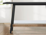 Aubrey 59.5″ Black Counter Table with Driftwood Stretcher from Steve Silver - Luna Furniture