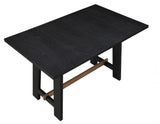 Aubrey 59.5″ Black Counter Table with Driftwood Stretcher from Steve Silver - Luna Furniture