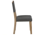 Aubrey Side Chair, Gray Vegan Leather with Driftwood wood finish from Steve Silver - Luna Furniture