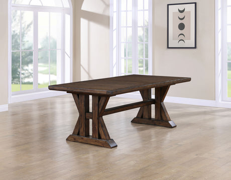 Auburn 86-106-inch Dining Table with 2-20 inch Leaves - SET | AUB500TT | AUB500TB