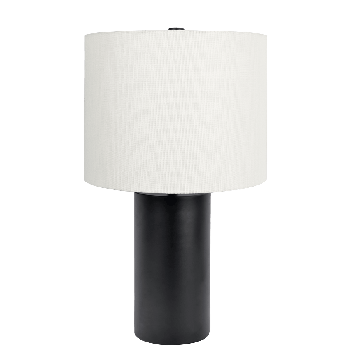 Aura Black Table Lamp with On/Off Switch Black Block Base - WLL03700101