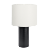 Aura Black Table Lamp with On/Off Switch Black Block Base - WLL03700101