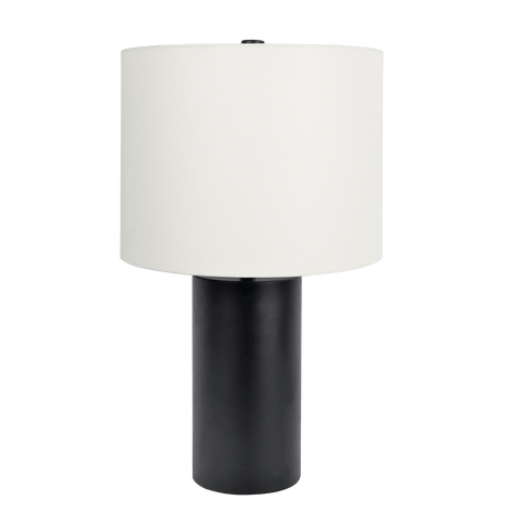 Aura Black Table Lamp with On/Off Switch Black Block Base - WLL03700101