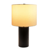 Aura Black Table Lamp with On/Off Switch Black Block Base - WLL03700101