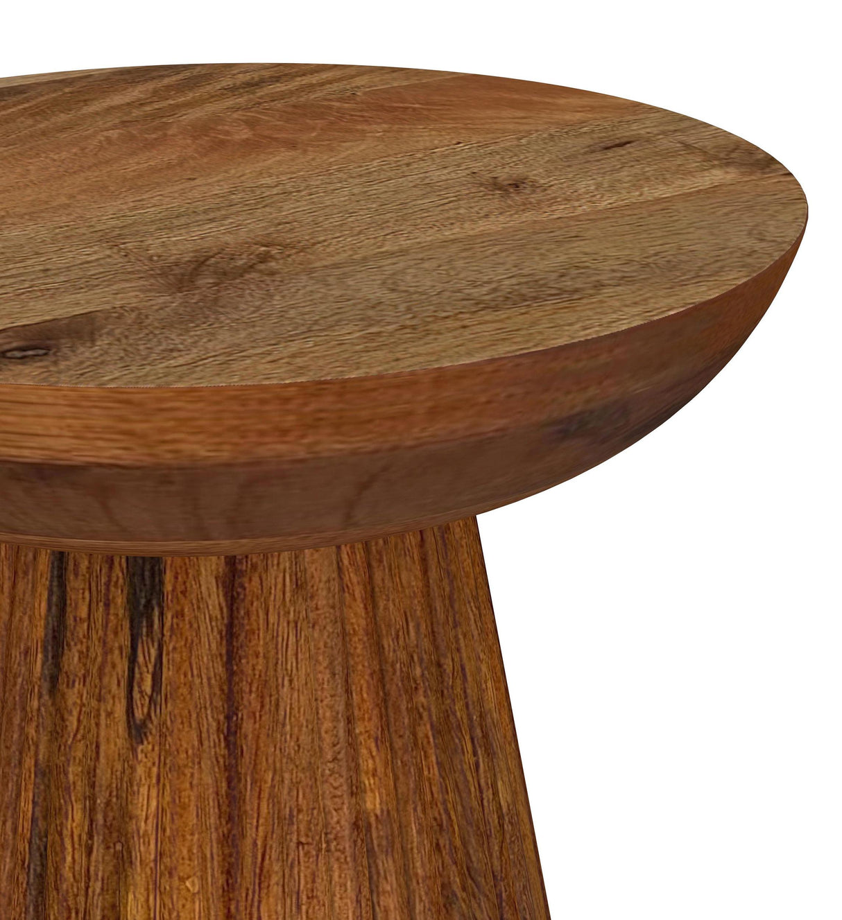 Aureo Round Solid Wood Accent Side Table Wild Honey from Coaster - Luna Furniture