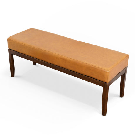 Austin Bench (Antique Tan Leather - w/o Lines) - BEN01201901