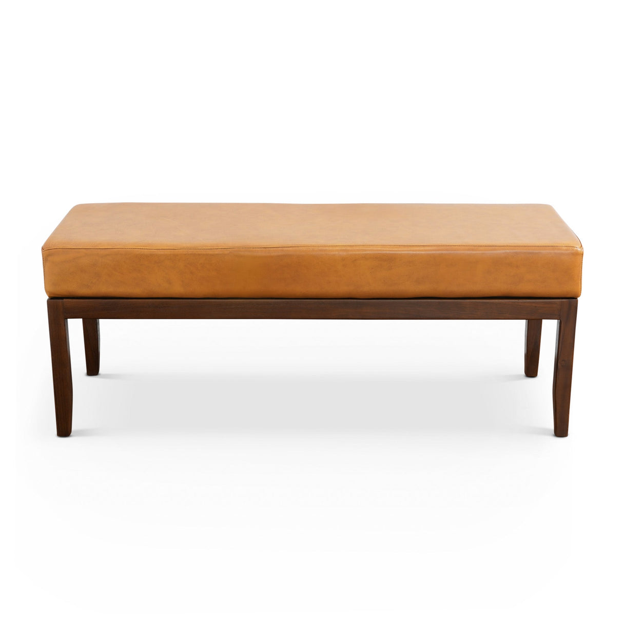 Austin Bench (Antique Tan Leather - w/o Lines) - BEN01201901