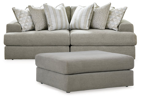 Avaliyah 2-Piece Sectional with Ottoman in Ash - PKG015527