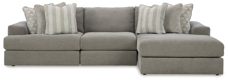 Avaliyah 3-Piece Sectional with Ottoman in Ash - PKG015531