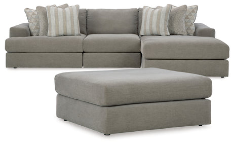 Avaliyah 3-Piece Sectional with Ottoman in Ash - PKG015531