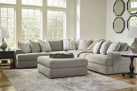 Avaliyah 5-Piece Sectional with Ottoman in Ash - PKG015533