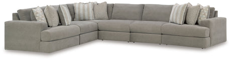 Avaliyah 6-Piece Sectional with Ottoman in Ash - PKG015534