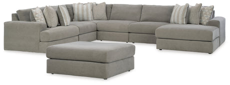 Avaliyah 6-Piece Sectional with Ottoman in Ash - PKG016154