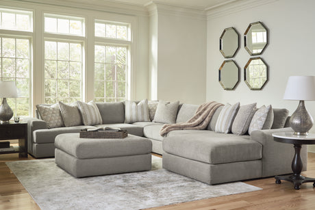 Avaliyah 6-Piece Sectional with Ottoman in Ash - PKG016154