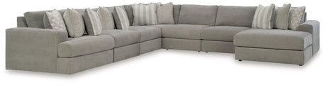 Avaliyah 7-Piece Sectional with Ottoman in Ash - PKG015528