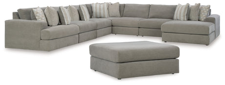 Avaliyah 7-Piece Sectional with Ottoman in Ash - PKG015528