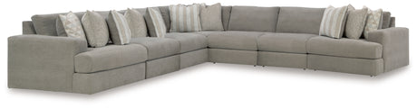 Avaliyah 7-Piece Sectional with Ottoman in Ash - PKG015535