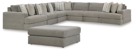 Avaliyah 7-Piece Sectional with Ottoman in Ash - PKG015535