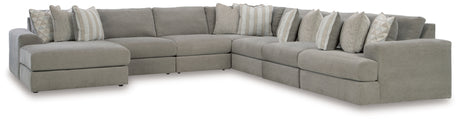 Avaliyah 7-Piece Sectional with Ottoman in Ash - PKG015536